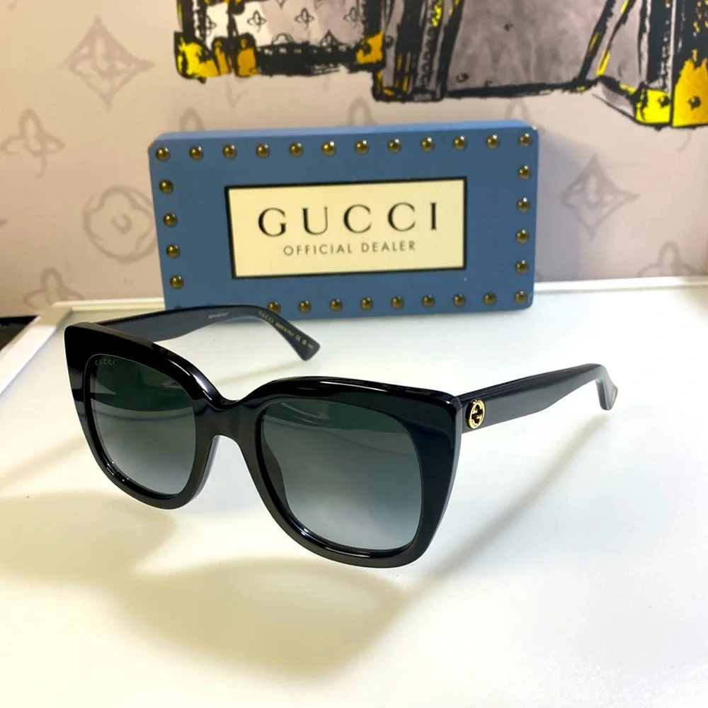 New Gucci Women's GG0163SN 001 51mm Sunglasses - Picture 3 of 12